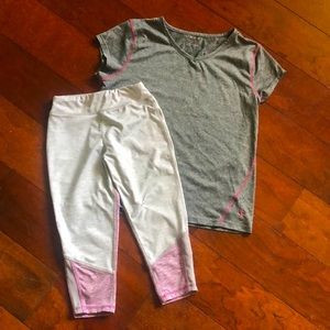 Athletic Lot - Girls yoga pants size 7/8 and top